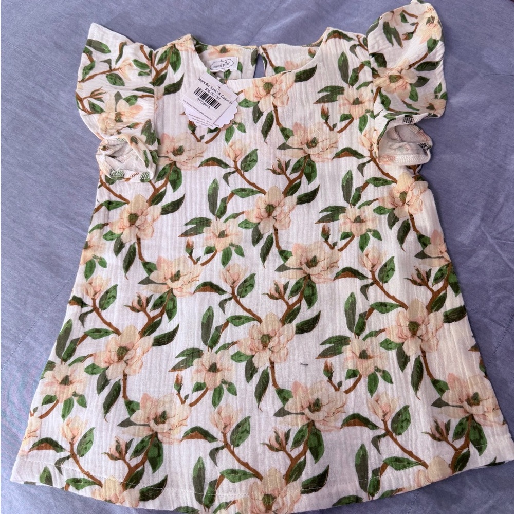 New with Tags Mud Pie Magnolia Blossoms Print Tunic - FIRM PRICE
